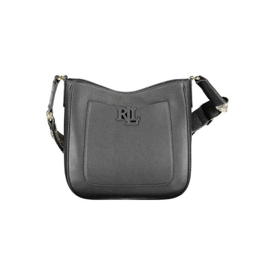 Sac à main en cuir noir Ralph Lauren