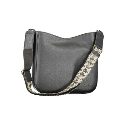 Sac à main en cuir noir Ralph Lauren