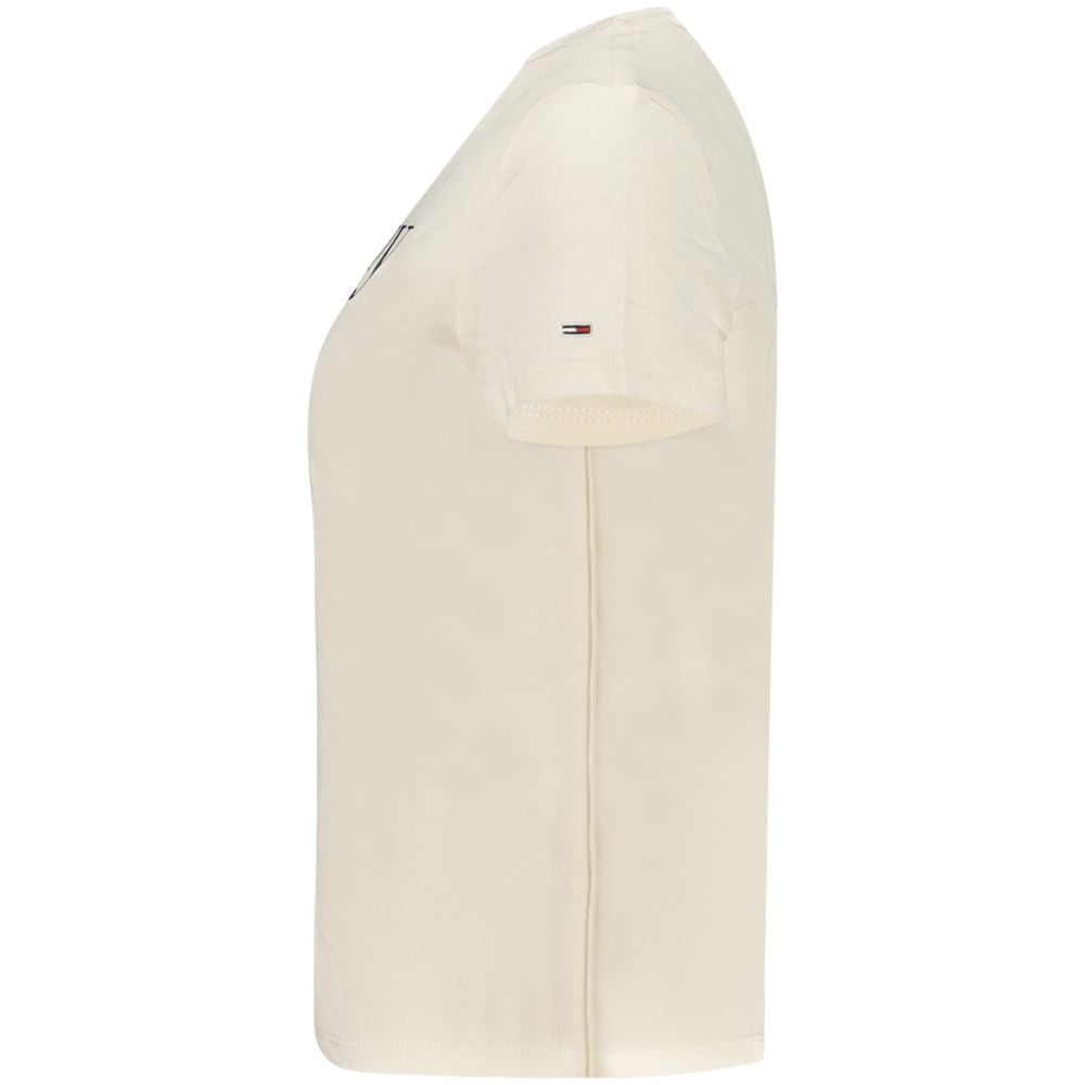 Beige katoenen top en T-shirt van Tommy Hilfiger