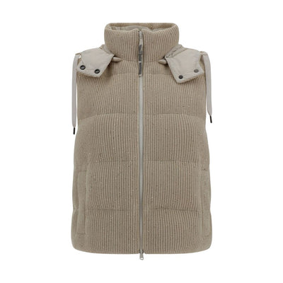 Brunello Cucinelli donsvest met capuchon