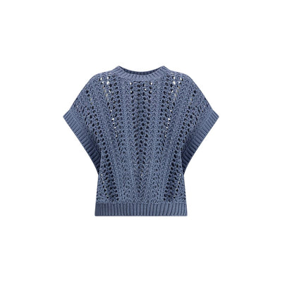 Brunello Cucinelli Lace-knit  Vest