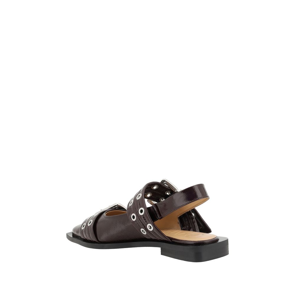 Ganni Buckle Ballerina's