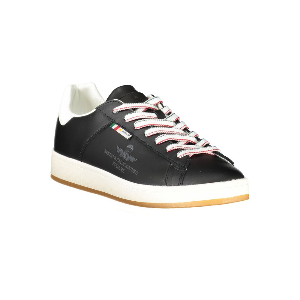 Esercito 1659 Zwarte Leren Heren Sneaker