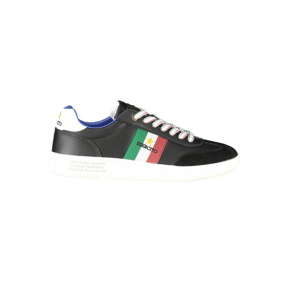 Esercito 1659 Zwarte Leren Heren Sneaker