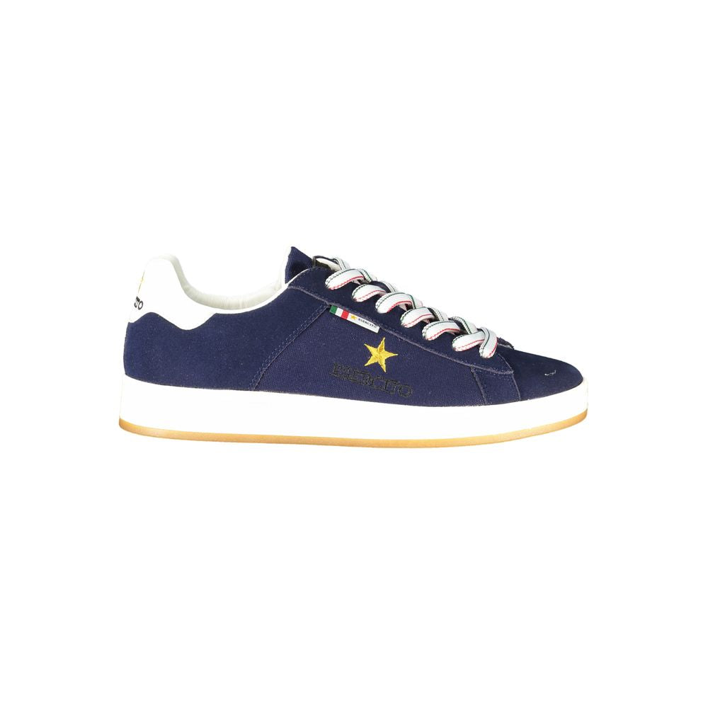 Esercito 1659 blauw lederen heren sneaker