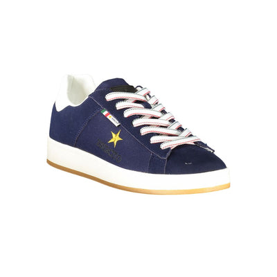 Esercito 1659 blauw lederen heren sneaker