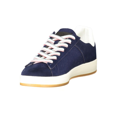 Esercito 1659 blauw lederen heren sneaker