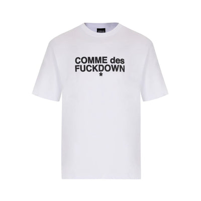 Comme Des Fuckdown Wit Katoenen T-shirt