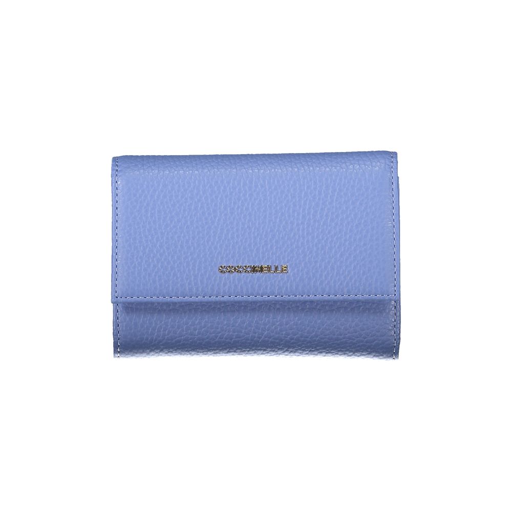 Portefeuille en cuir bleu Coccinelle