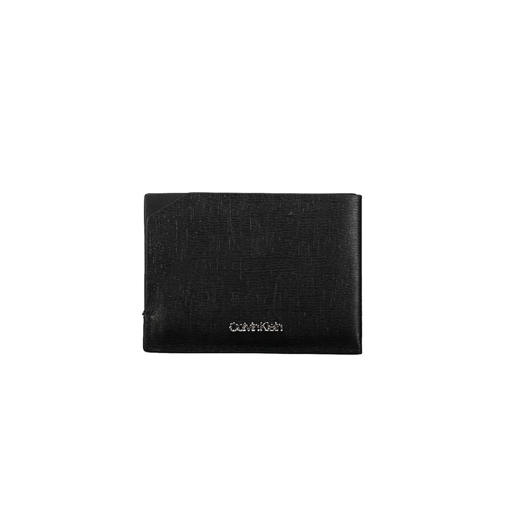 Calvin Klein Zwarte Leren Portemonnee