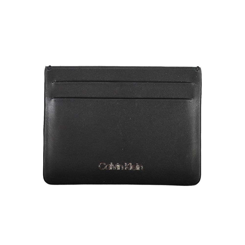 Calvin Klein Zwarte Leren Portemonnee