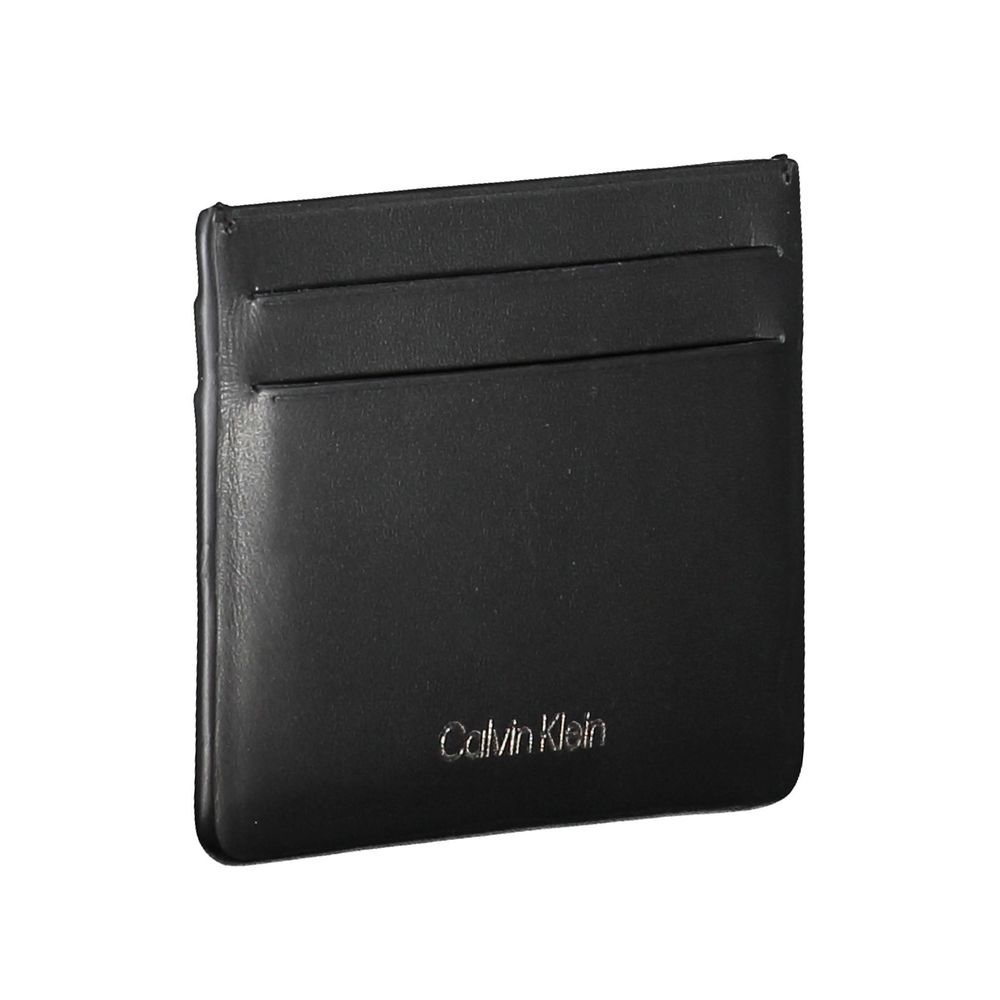 Calvin Klein Zwarte Leren Portemonnee