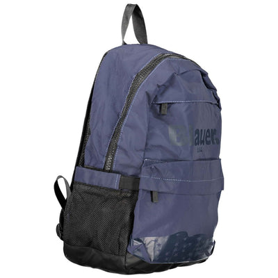 Blauer blauwe polyester rugzak