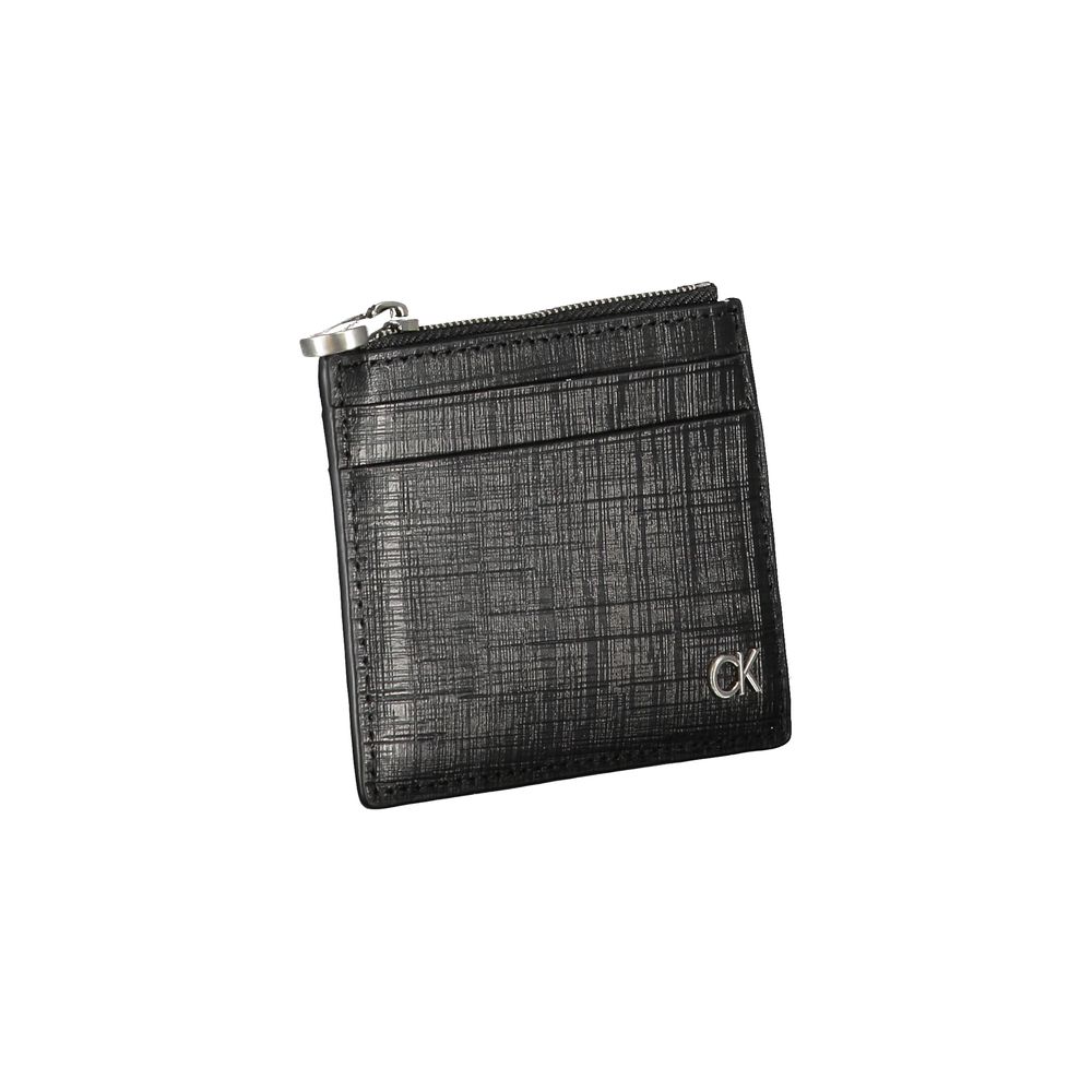Calvin Klein Zwarte Leren Portemonnee