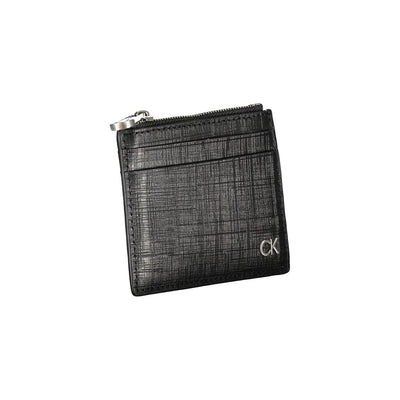 Calvin Klein Zwarte Leren Portemonnee