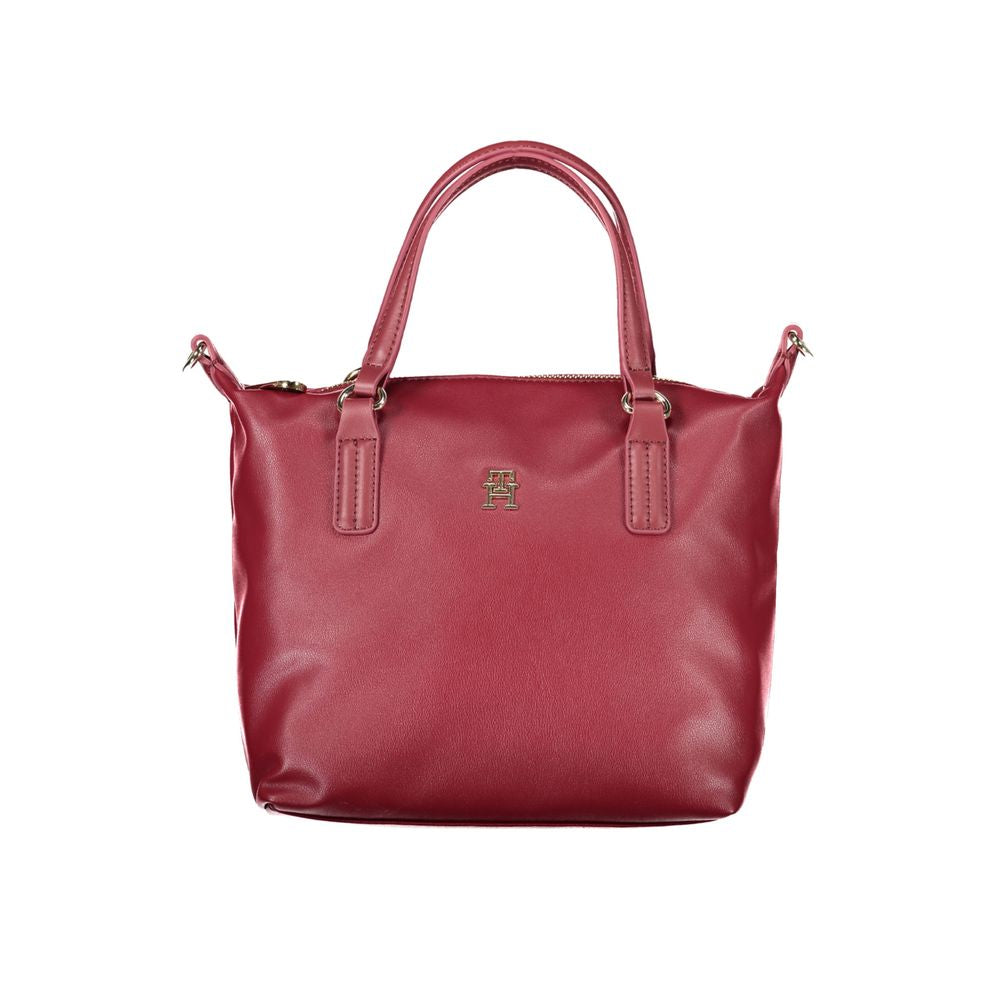 Sac à main Tommy Hilfiger en polyester rouge