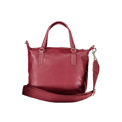 Sac à main Tommy Hilfiger en polyester rouge