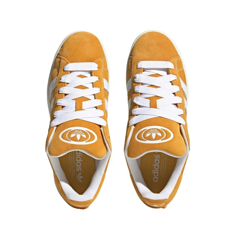 Baskets en cuir suédé orange Adidas