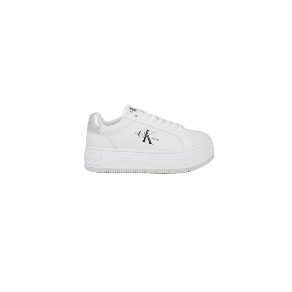Calvin Klein Jeans Zilveren Leren Sneaker