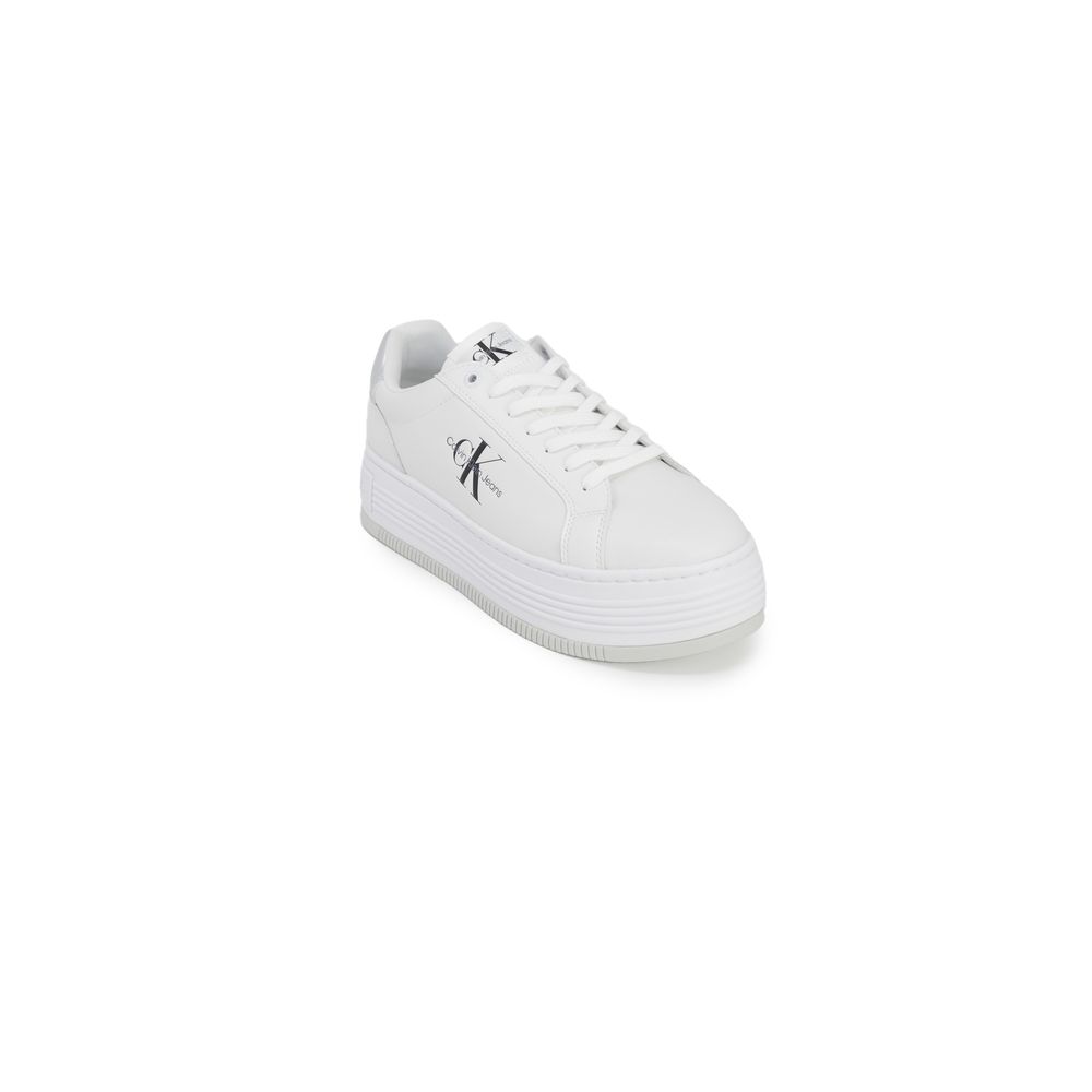 Calvin Klein Jeans Zilveren Leren Sneaker