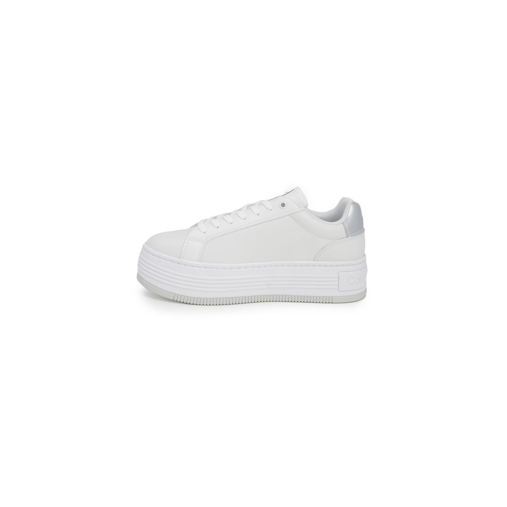 Calvin Klein Jeans Zilveren Leren Sneaker