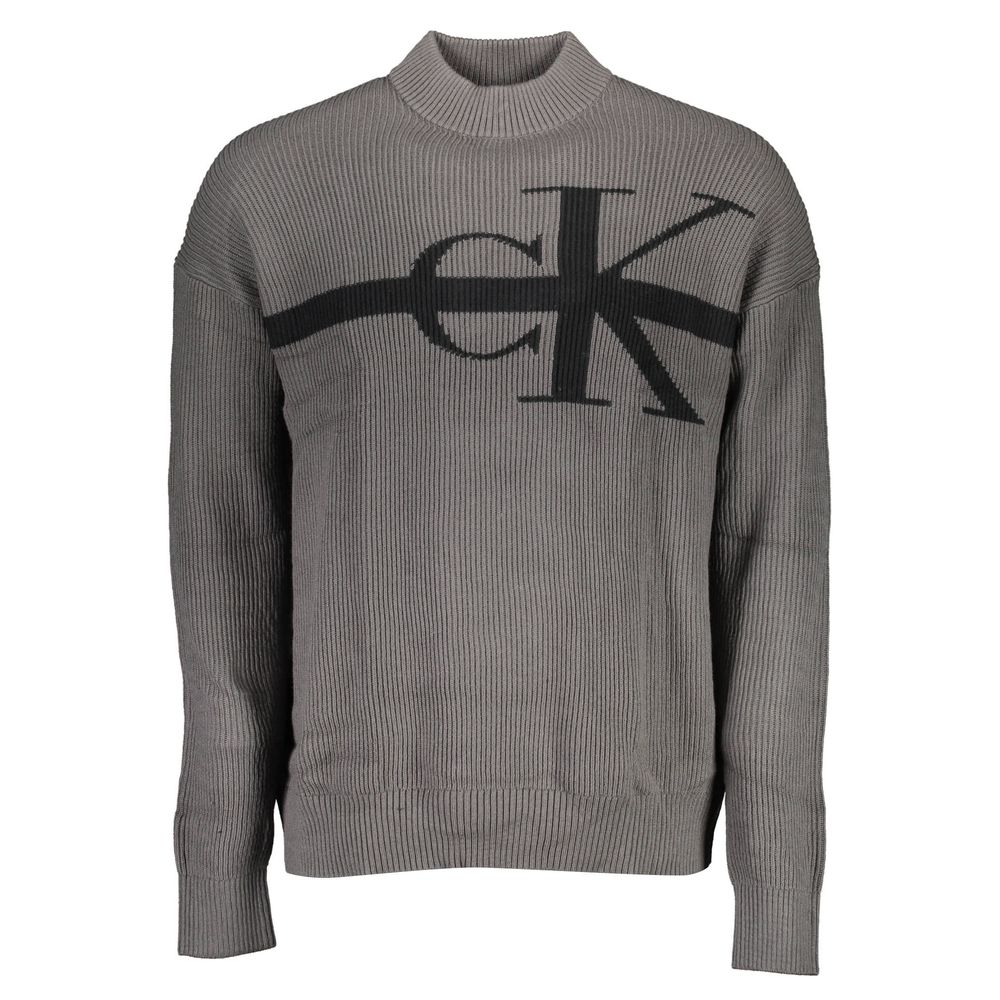 Pull en coton gris Calvin Klein