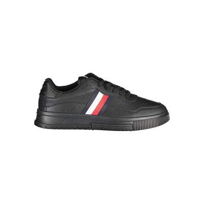 Tommy Hilfiger zwarte polyester sneaker