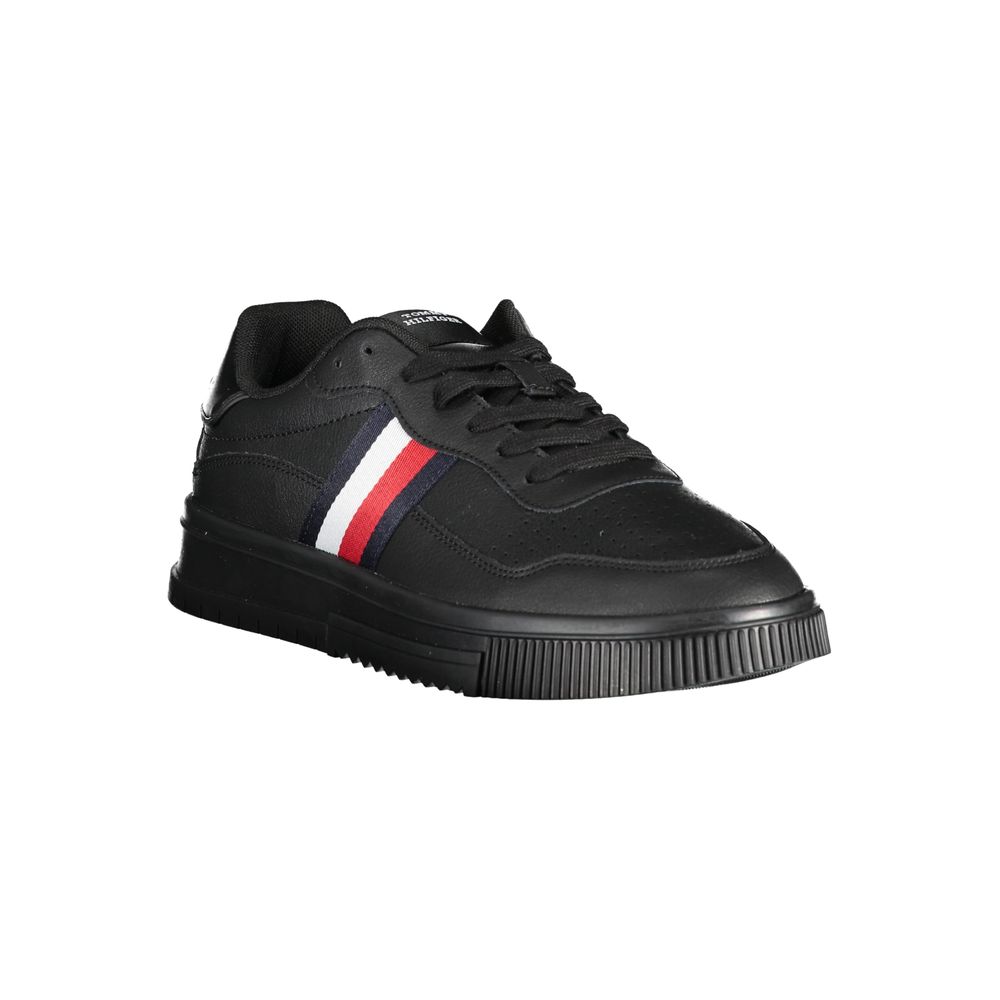 Tommy Hilfiger zwarte polyester sneaker