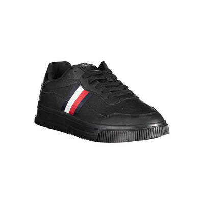 Tommy Hilfiger zwarte polyester sneaker