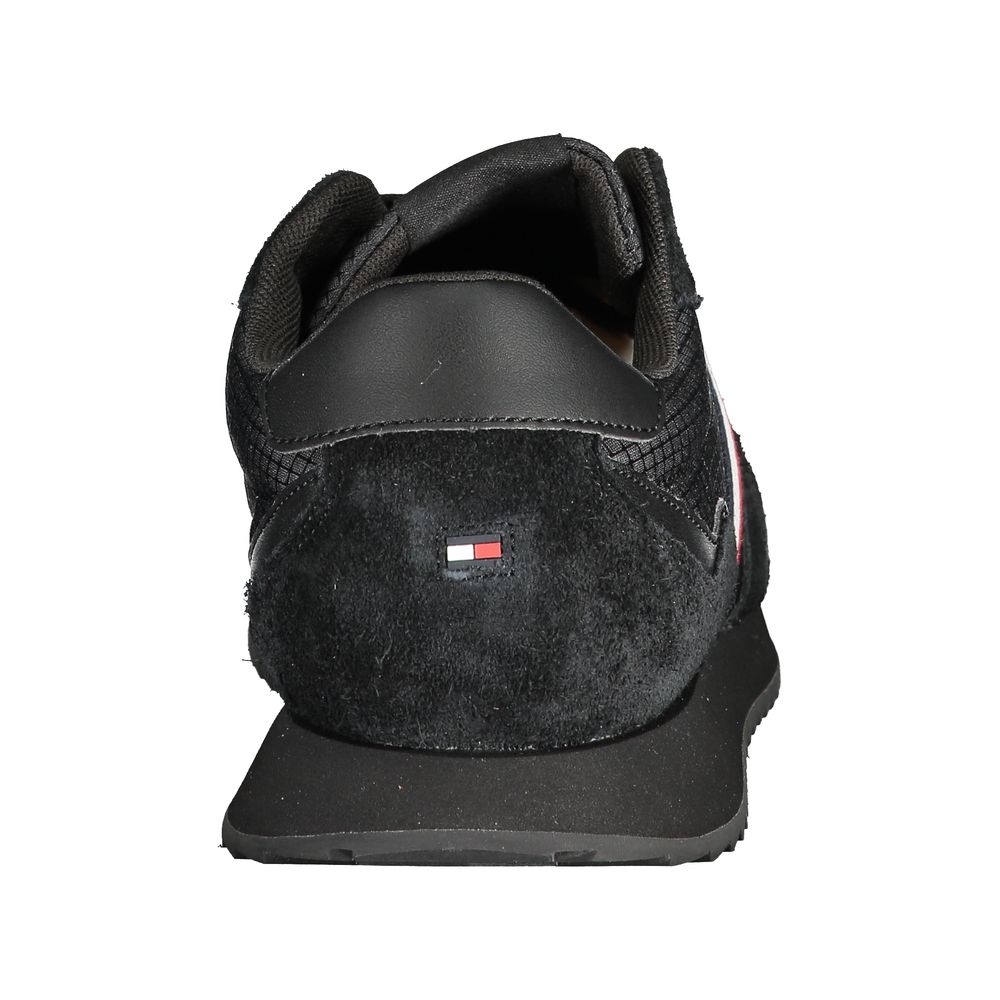 Tommy Hilfiger zwarte polyester sneaker