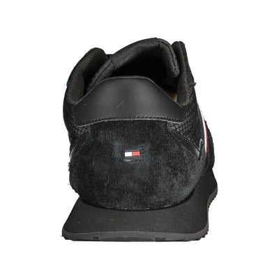 Tommy Hilfiger zwarte polyester sneaker