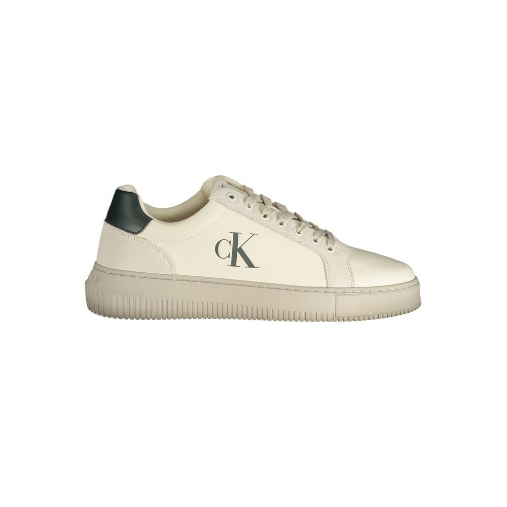 Calvin Klein witte polyester sneaker