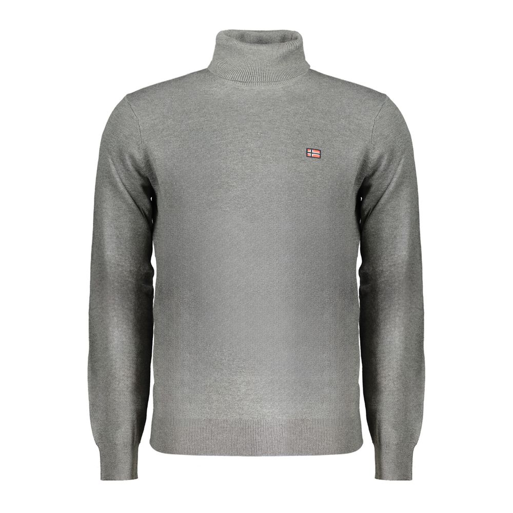 Pull gris en polyester Norvège 1963