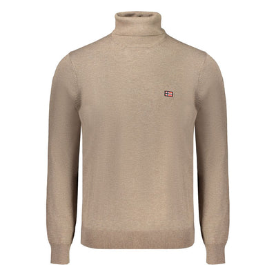 Pull en polyester marron Norvège 1963