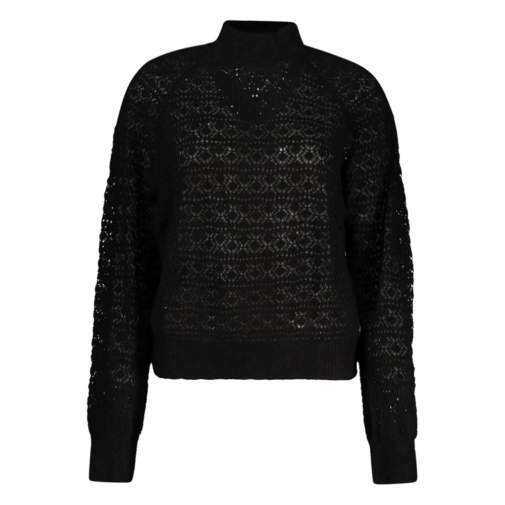 Guess Jeans Zwarte Alpaca Leren Trui