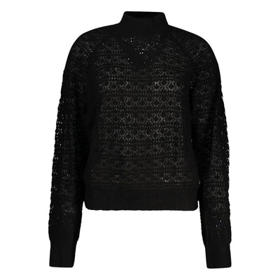 Guess Jeans Zwarte Alpaca Leren Trui