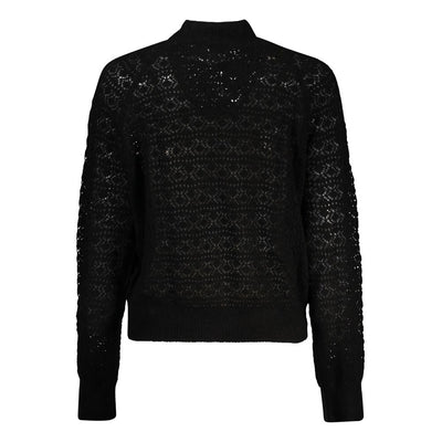 Guess Jeans Zwarte Alpaca Leren Trui