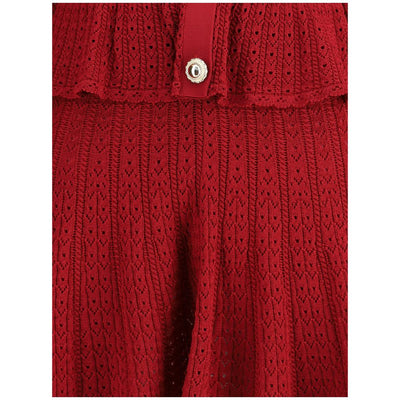 Self-Portrait Pointelle knit short Dress