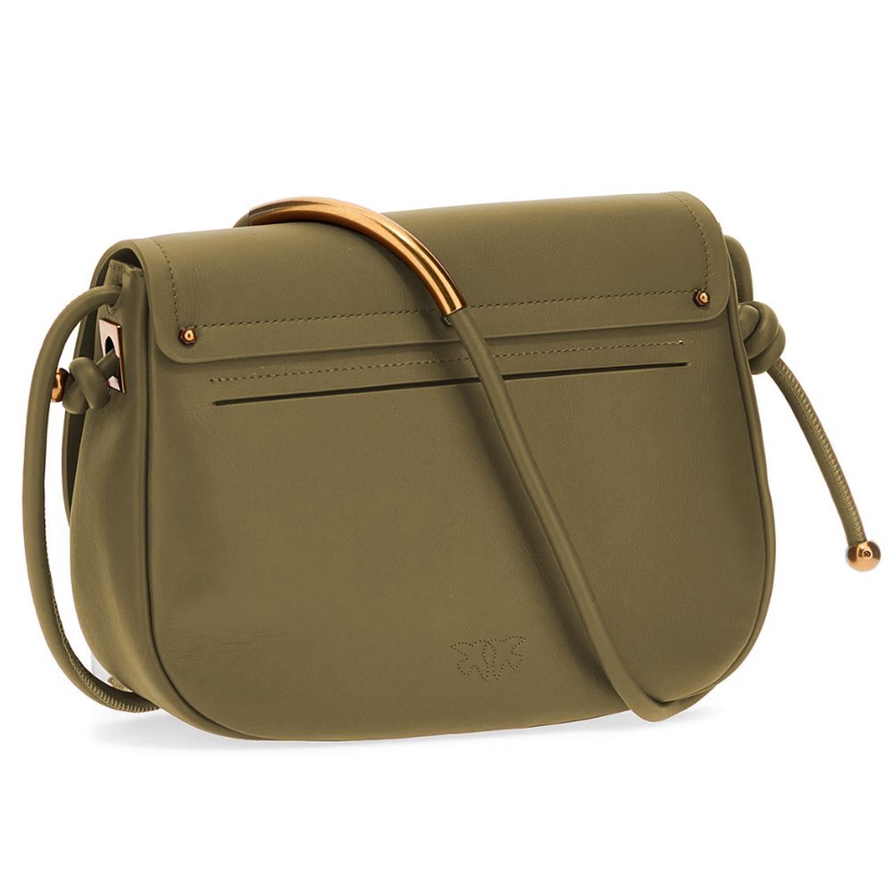 PINKO Groene Leren Crossbody Tas
