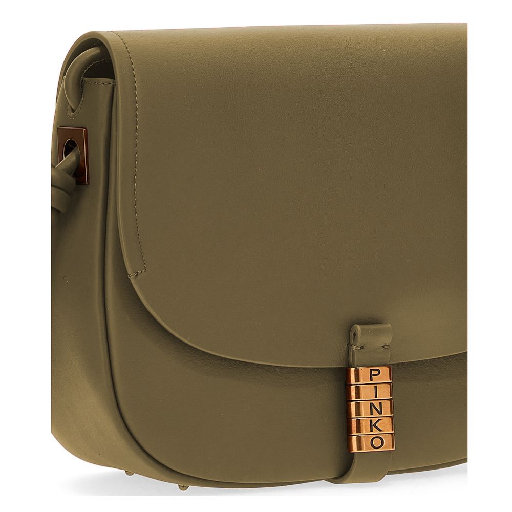 PINKO Groene Leren Crossbody Tas