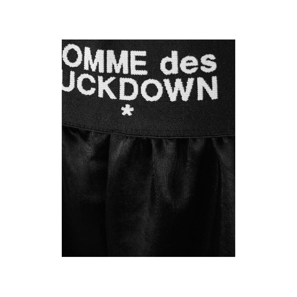 Short en polyester noir Comme des Garçons Fuckdown