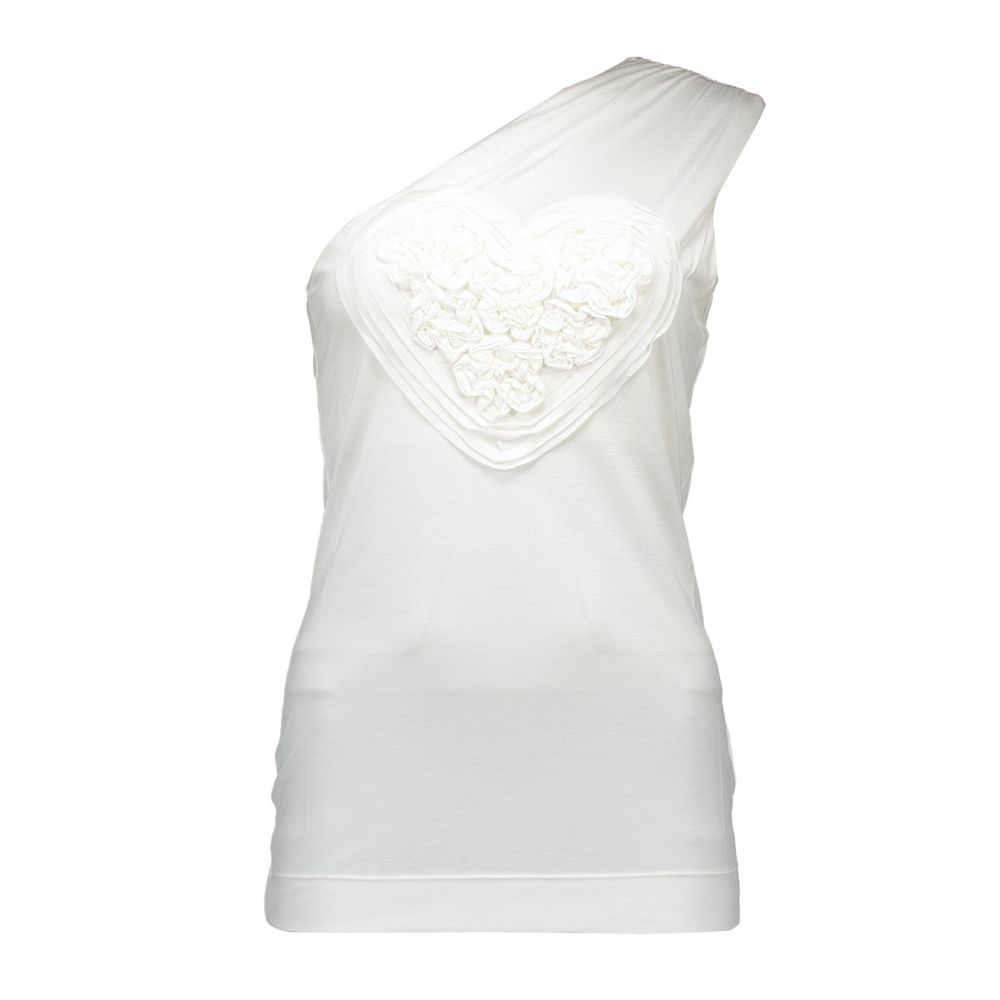 Top blanc en modal pour femme Love Moschino
