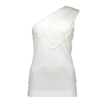 Top blanc en modal pour femme Love Moschino