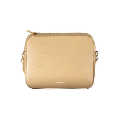 Sac à main en cuir beige Coccinelle