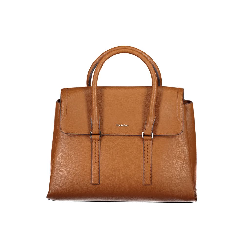 Sac à main en polyéthylène marron Calvin Klein
