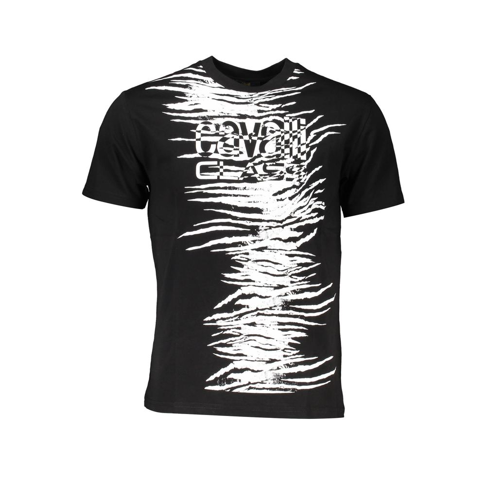 Cavalli Class Zwart Katoenen T-shirt