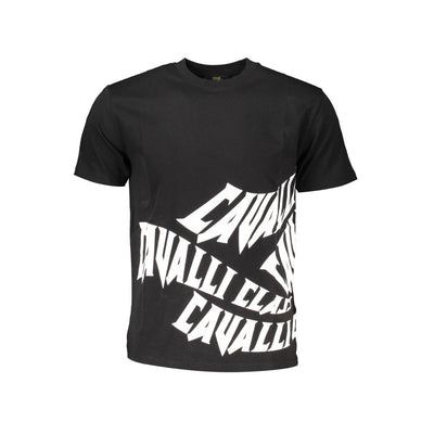 Cavalli Class Zwart Katoenen T-shirt