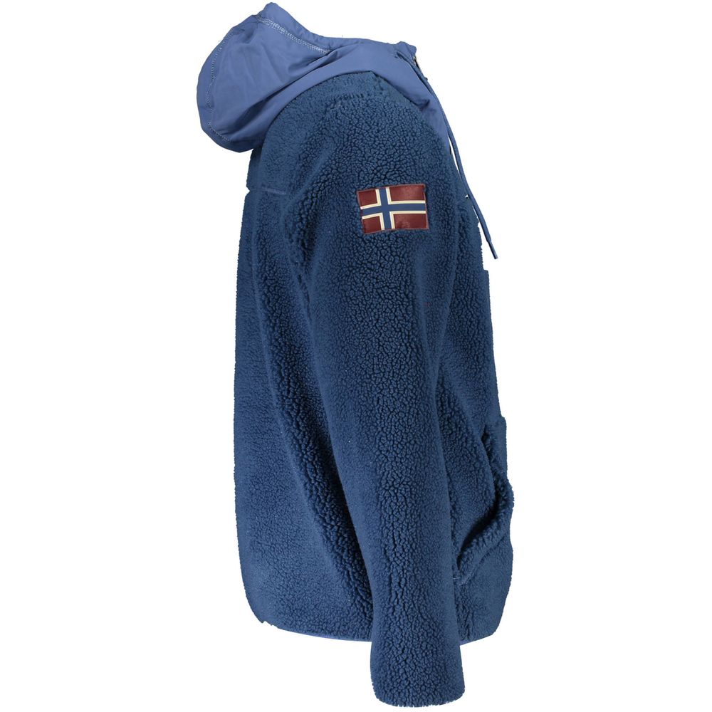 Pull Napapijri bleu en polyester
