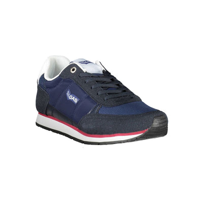Gasblauwe polyester sneaker
