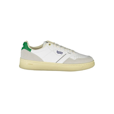 Gaswitte sneaker van kunstleer
